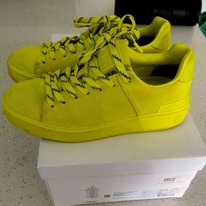 BALMAIN PARIS top lace SUEDE & MICRO lime